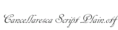 Cancellaresca Script Plain.otf
